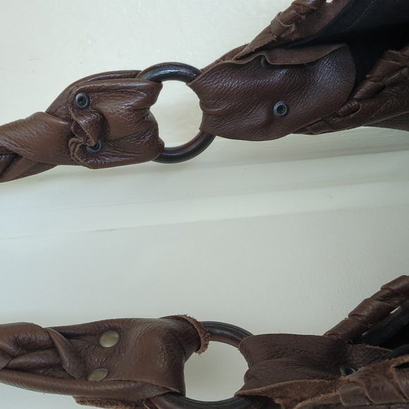 Leather Bohemian Brown Fringe Shoulder Bag - Picture 4 of 6